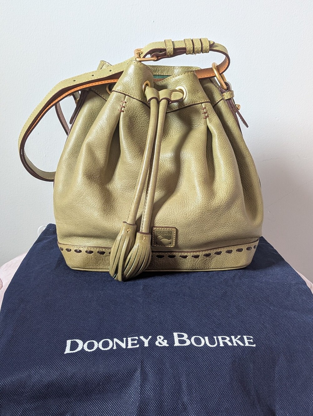 Green Dooney and Bourke Florentine Bucket Bag